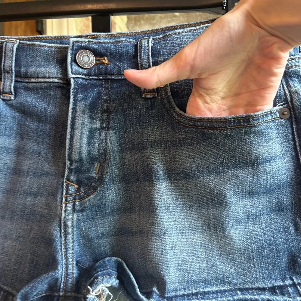 Banana Republic Denim Shorts Women Blue Raw Hem Premium Denim Classic Size 0